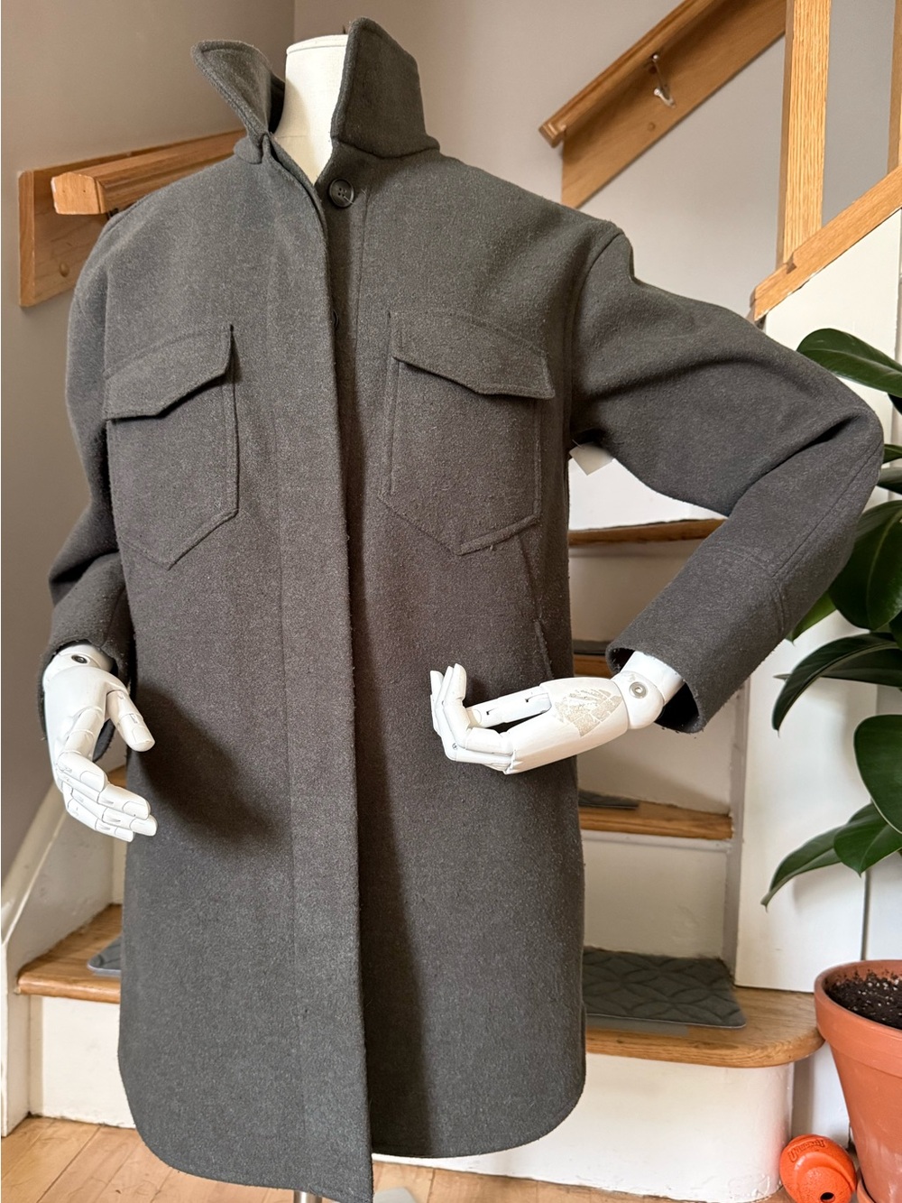 Gentle Fawn Women's Pea Coat in Charcoal
